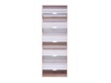 Scarpiera Marrone Rovere 10 Ripiani 10 Vani 67x28x191.5h cm, 5 Ante - Dentro