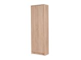 Scarpiera Marrone Rovere 6 Ripiani 2 Ante 60x33x191.5h cm, Maniglie Incluse - Delizia
