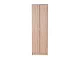 Scarpiera Marrone Rovere 6 Ripiani 2 Ante 60x33x191.5h cm, Maniglie Incluse - Delizia
