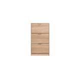 Scarpiera Marrone Rovere 6 Ripiani 3 Ante 67x28x119h cm, Maniglie Incluse - Marradi
