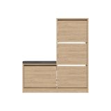 Scarpiera Marrone Rovere 8 Paia 2 Ante 105x26x119h cm, 8 Vani - Velma