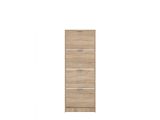 Scarpiera Marrone Rovere Chiaro un Ripiano 4 Ante 58x18x155.5h cm, kit Fissaggio a Muro Incluso - Pesche