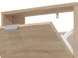 Scarpiera Marrone Rovere Chiaro un Ripiano 4 Ante 58x18x155.5h cm, kit Fissaggio a Muro Incluso - Pesche