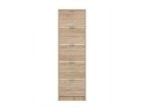 Scarpiera Marrone Rovere Chiaro un Ripiano 5 Ante 58x18x191.5h cm, kit Fissaggio a Muro Incluso - Capriolo