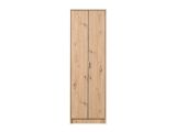 Scarpiera Marrone Rovere Nodi 6 Ripiani 2 Ante 60x33x191.5h cm, Maniglie Incluse - Delizia