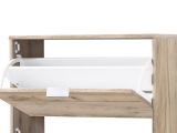 Scarpiera Marrone Rovere Nodi 6 Ripiani 3 Ante 67x28x119h cm, Maniglie Incluse - Marradi