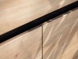 Scarpiera Marrone Rovere Nodi Nero 9 Ripiani 4 Ante 80x40x205.5h cm, Piedini Inclusi - Peligni