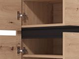 Scarpiera Marrone Rovere Nodi Nero 9 Ripiani 4 Ante 80x40x205.5h cm, Piedini Inclusi - Peligni