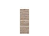 Scarpiera Marrone Rovere Scuro un Ripiano 4 Ante 58x18x155.5h cm, kit Fissaggio a Muro Incluso - Pesche