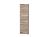 Scarpiera Marrone Rovere Scuro un Ripiano 5 Ante 58x18x191.5h cm, kit Fissaggio a Muro Incluso - Capriolo