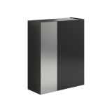 Scarpiera Nero Lucido Trasparente 5 Ripiani 20 Paia 60x40x190h cm, 6 Vani - Zumaglia
