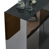 Scarpiera Nero Lucido Trasparente 5 Ripiani 20 Paia 60x40x190h cm, 6 Vani - Zumaglia