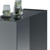Scarpiera Nero Lucido Trasparente 5 Ripiani 20 Paia 60x40x190h cm, 6 Vani - Zumaglia