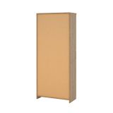 Scarpiera Nolwenn, Mobile portascarpe, Armadio da ingresso multiuso, Mobiletto per calzature, 40x80 h192 cm, Rovere e Bianco