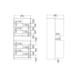 Scarpiera Nolwenn, Mobile portascarpe, Armadio da ingresso multiuso, Mobiletto per calzature, 40x80 h192 cm, Rovere e Nero