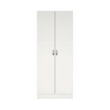 Scarpiera Oceane, Mobile portascarpe, Armadio da ingresso multiuso, Mobiletto per calzature, 69x35 h170 cm, Bianco