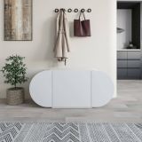 Scarpiera Okeanos, Mobile portascarpe, Armadio da ingresso multiuso, Mobiletto per calzature, 110x40 h50 cm, Bianco