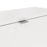 Scarpiera Paris, Mobile portascarpe, Armadio da ingresso multiuso, Mobiletto per calzature, 70x24 h124 cm, Bianco