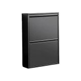 Scarpiera salvaspazio minimal nera 50x71h cm in metallo - Igina