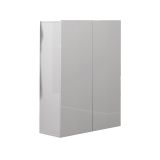 Scarpiera Witbank, Mobile portascarpe, Armadio da ingresso multiuso, Mobiletto per calzature, Made in Italy, 80x34h115 cm, Bianco lucido
