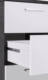 Scrivania angolare ardesia 180x90cm con 3 cassetti - Leonilda