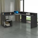 Scrivania angolare ardesia 180x93cm con porta pc - Auletta