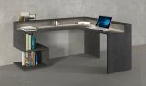 Scrivania angolare ardesia 180x93cm con supporto computer - Adelma