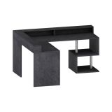 Scrivania angolare ardesia 180x93cm con supporto computer - Adelma