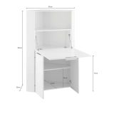 Scrivania angolare ardesia 70x57cm con libreria - Akiro