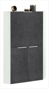 Scrivania angolare ardesia 70x57cm con libreria - Akiro