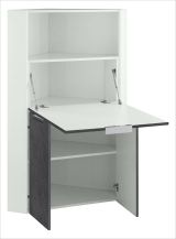 Scrivania angolare ardesia 70x57cm con libreria - Akiro