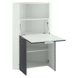 Scrivania angolare ardesia 70x57cm con libreria - Akiro