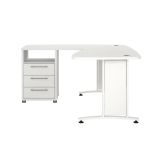 Scrivania angolare bianca 159x150cm con 3 cassetti - Estong