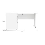 Scrivania angolare bianca 159x150cm da ufficio - Alfango