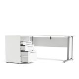 Scrivania angolare bianca 159x150cm da ufficio - Alfango