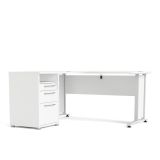 Scrivania angolare bianca 159x150cm da ufficio - Alfango
