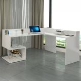 Scrivania angolare bianca 180x93cm con porta pc - Auletta