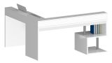 Scrivania angolare bianca 180x93cm con supporto computer - Adelma