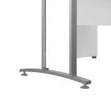 Scrivania angolare bianca e grigia 159x150cm in legno - Estongch