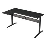 Scrivania angolare nera 80x140cm struttura in metallo - Acua