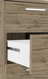 Scrivania angolare rovere 180x60cm con 3 cassetti - Ascuby