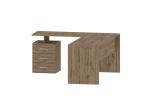 Scrivania angolare rovere 180x60cm con 3 cassetti - Ascuby