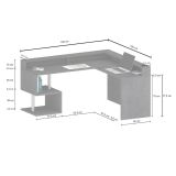 Scrivania angolare rovere 180x93cm con porta pc - Auletta