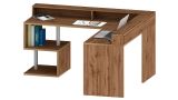 Scrivania angolare rovere 180x93cm con supporto computer - Adelma