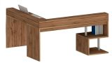Scrivania angolare rovere 180x93cm con supporto computer - Adelma