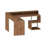 Scrivania angolare rovere 180x93cm con supporto computer - Adelma