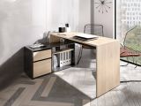 Scrivania angolare rovere e antracite 139x92cm con 1 cassetto - Andor