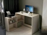 Scrivania angolare rovere e bianca 111x100cm - Kyarr
