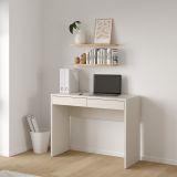 Scrivania Beige Cashmere 2 Cassetti un Ripiano 100x40x77h cm, Sfumatura Colore Struttura Cashmere - Acero