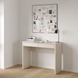 Scrivania Beige Cashmere 2 Cassetti un Ripiano 100x40x77h cm, Sfumatura Colore Struttura Cashmere - Acero